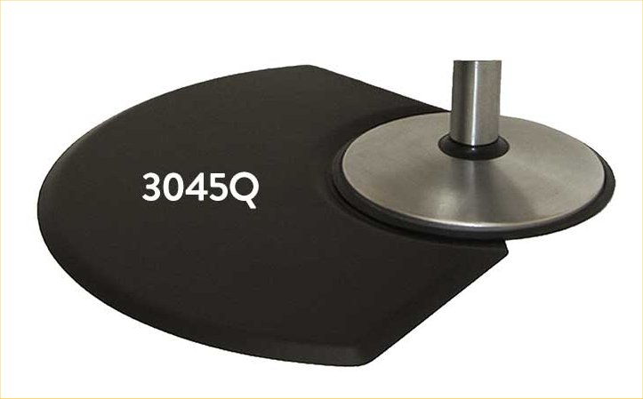 Classic Quarter Round Salon Floor Mat