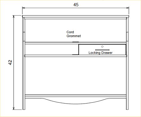 Collins QSE 3346-45 Cameo Desk